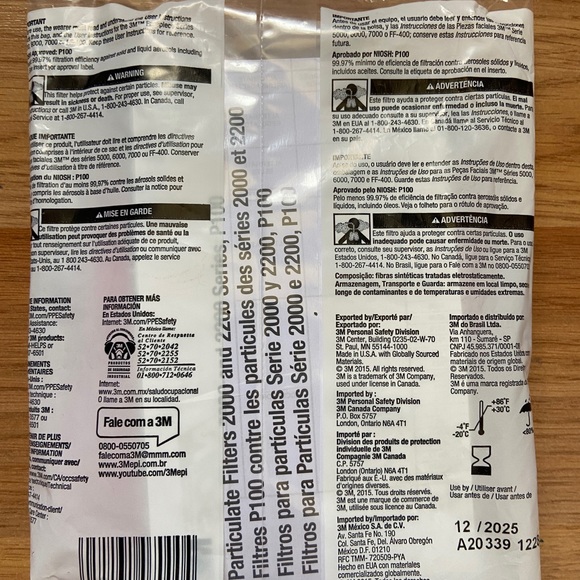 3M particulate filter P100 2091 - Picture 5 of 5